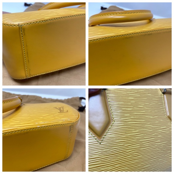 LOUIS Vuitton LV Hand Bag Jasmin Yellow Purse with Wallet - Picture 10 of 16